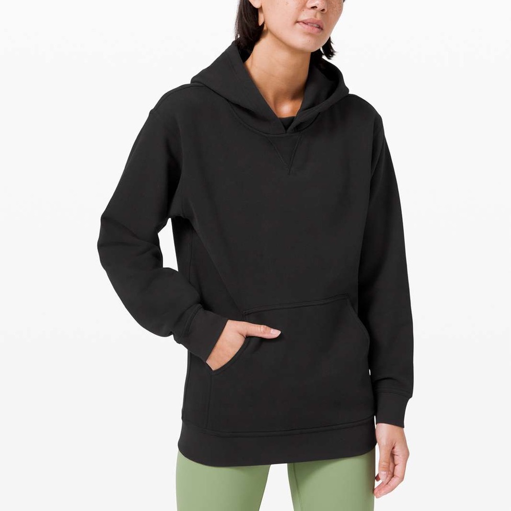 Black Ribbed Workout Hoodie Athleisure